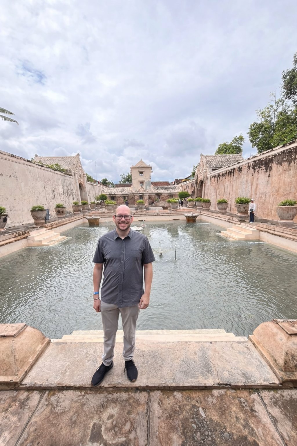 Koby at a Javanese water palace
